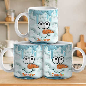Bonjour décembre - Mug personnalisé avec effet gonflé en 3D - Cadeau de Noël pour les membres de la famille