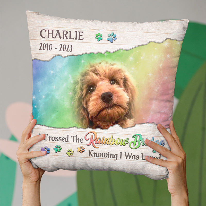 Photo personnalisée toujours à vos côtés - Coussin commémoratif personnalisé - Cadeau de condoléances, cadeau pour propriétaires d'animaux, amoureux des animaux