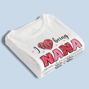 J'aime être maman - T-shirt, sweat à capuche, sweat-shirt unisexe personnalisé pour la famille - Cadeau pour maman, grand-mère