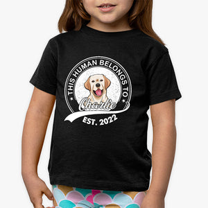 T-shirt enfant personnalisé avec photo de chien - Cadeau pour enfant, propriétaire d'animaux et amoureux des animaux