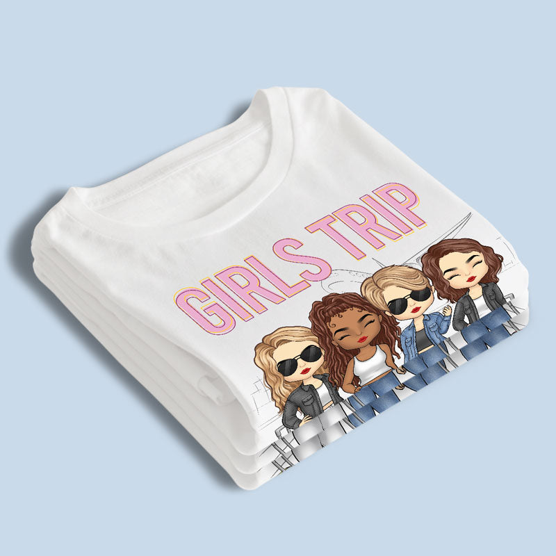 Voyage entre filles moins cher qu'une thérapie - T-shirt unisexe personnalisé pour meilleure amie - Vacances d'été, cadeau pour meilleure amie, meilleure amie, sœurs