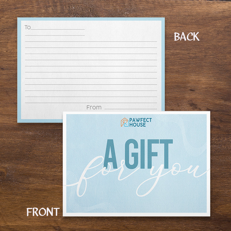 Carte-cadeau modifiable Pawfect House