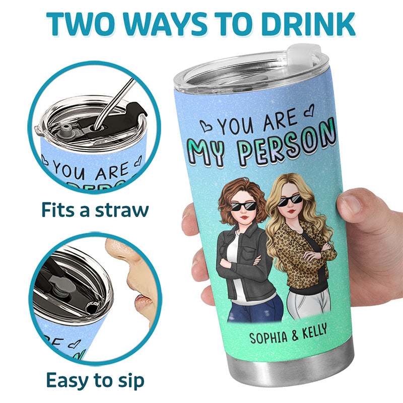 Tu es ma personne - Gobelet personnalisé Bestie - Cadeau de Noël pour les meilleures amies, BFF, sœurs