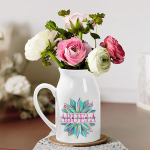 Mommy's Flowers Blossom In Children's Hearts - Family Personalized Custom Home Decor Flower Vase - Mother's Day, House Warming Gift For Mom, Grandma
