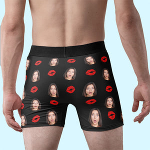 Custom Photo You're Mine, Babe - Funny Personalized Custom Boxer Briefs, Men's Boxers - Birthday Gift For Boyfriend, Husband, Anniversary
