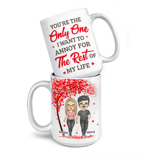 Je veux juste te tenir la main pour toujours - Tasse personnalisée pour couple - Cadeau pour mari et femme, anniversaire