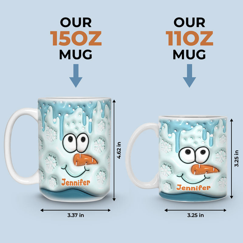 Bonjour décembre - Mug personnalisé avec effet gonflé en 3D - Cadeau de Noël pour les membres de la famille