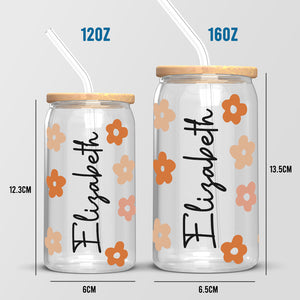 Chaque fleur est une âme qui s'épanouit dans la nature - Tasse en verre personnalisée, tasse à café glacé - Cadeau d'anniversaire, cadeau pour vous-même