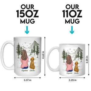 Juste une fille qui aime les chiens - Mug personnalisé avec chien - Cadeau pour les propriétaires d'animaux et les amoureux des animaux