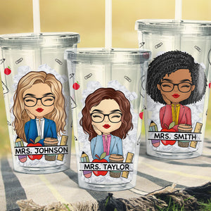 C'est une bonne journée pour enseigner aux petits humains - Gobelet en acrylique transparent personnalisé pour enseignant - Cadeau pour enseignant, rentrée scolaire