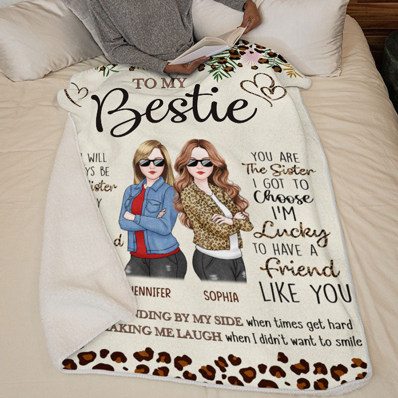 Merci d'être à mes côtés aujourd'hui et toujours - Couverture personnalisée Bestie - Cadeau de Noël pour meilleures amies, BFF, sœurs