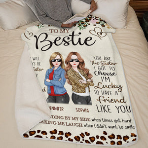 Merci d'être à mes côtés aujourd'hui et toujours - Couverture personnalisée Bestie - Cadeau de Noël pour meilleures amies, BFF, sœurs