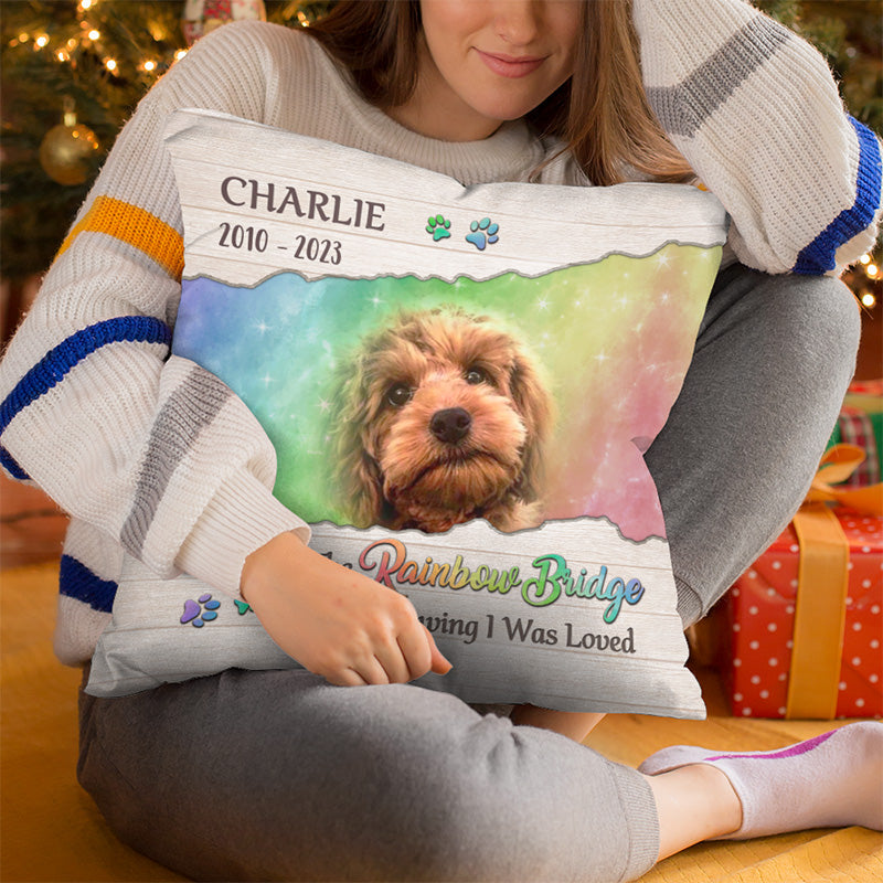 Photo personnalisée toujours à vos côtés - Coussin commémoratif personnalisé - Cadeau de condoléances, cadeau pour propriétaires d'animaux, amoureux des animaux