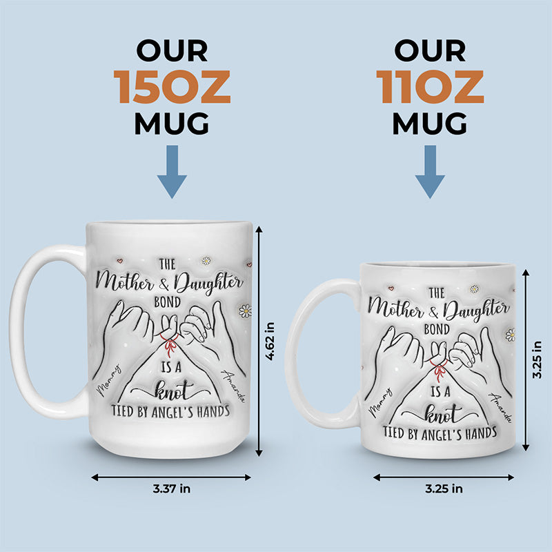 Le lien mère-fille est indissociable - Mug personnalisé 3D à effet gonflé - Cadeau pour maman et fille