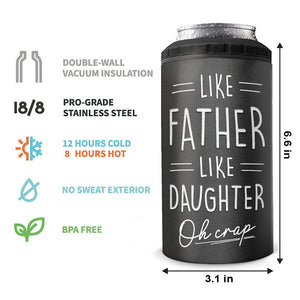 This Guy Is One Awesome Dad - Family Personalized Custom 4 In 1 Can Cooler Tumbler - Birthday Gift For Dad