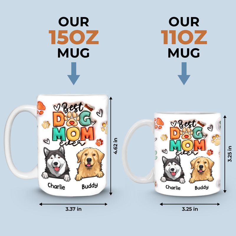 Mug personnalisé avec motif « Eat Sleep Pet Dogs Repeat » en 3D, effet gonflé, imprimé, cadeau idéal pour les propriétaires et les amoureux des animaux.
