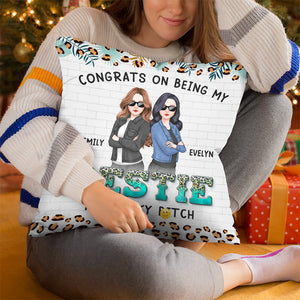Tu es mon meilleur ami jusqu'à la fin - Coussin personnalisé Bestie - Cadeau pour meilleures amies, BFF, sœurs