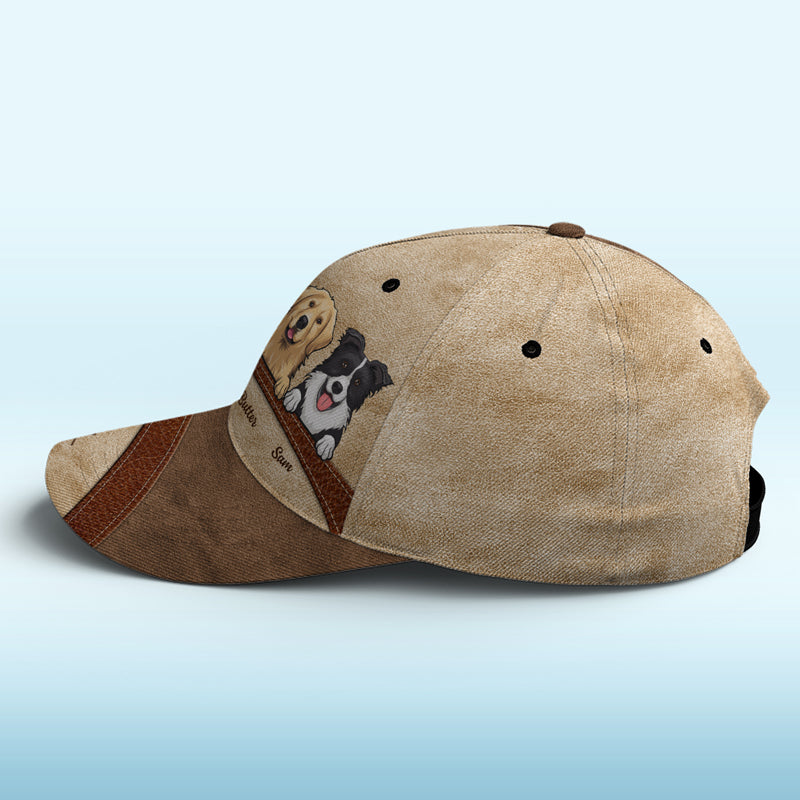 Le bonheur est un chiot chaleureux - Bonnet personnalisé pour chien, casquette classique à imprimé intégral - Cadeau pour propriétaires et amoureux des animaux