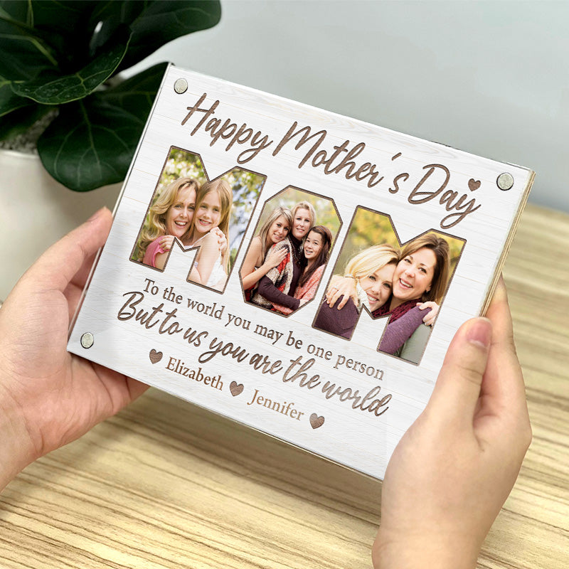 Cadre photo personnalisé avec photo de remerciement pour avoir rendu mon enfance inoubliable - Cadre photo magnétique en acrylique personnalisé pour la famille - Cadeau de fête des mères, d'anniversaire pour maman