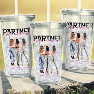 Les filles boivent à nouveau - Gobelet en acrylique transparent personnalisé Bestie - Cadeau pour meilleures amies, meilleures amies, sœurs