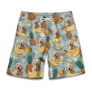 Custom Photo Sunrise Sunburn Sunset - Dog & Cat Personalized Custom Tropical Hawaiian Aloha Men Beach Shorts - Summer Vacation Gift, Birthday Party Gift For Pet Owners, Pet Lovers