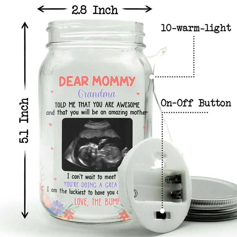 Photo personnalisée : vous serez une mère formidable ! Lampe en pot Mason personnalisée pour la famille ! Cadeau de naissance, cadeau pour la première maman