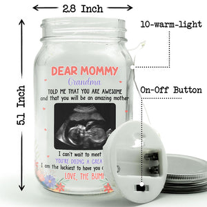 Photo personnalisée : vous serez une mère formidable ! Lampe en pot Mason personnalisée pour la famille ! Cadeau de naissance, cadeau pour la première maman