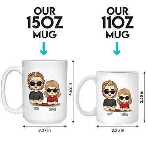 Tel père, telle fille - Mug personnalisé pour la famille - Cadeau pour les membres de la famille