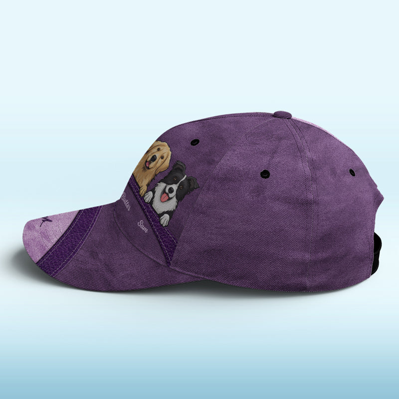 La vie est meilleure avec un chien ! Casquette personnalisée pour chien, imprimé intégral, cadeau pour les propriétaires et les amoureux des animaux.