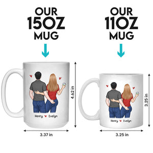 On se prend toujours les fesses même quand on est vieux et ridé - Tasse personnalisée pour couple - Cadeau pour mari et femme, anniversaire