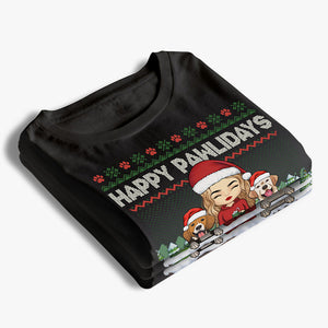 Je crois aux pattes du Père Noël - T-shirt, sweat à capuche et sweat-shirt unisexe personnalisé pour chien et chat - Cadeau de Noël pour propriétaires et amoureux des animaux