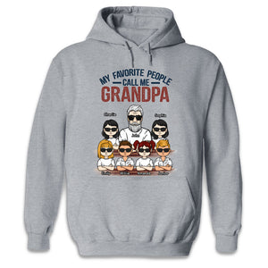 Mes personnes préférées m'appellent - T-shirt unisexe personnalisé - Cadeau pour grand-père
