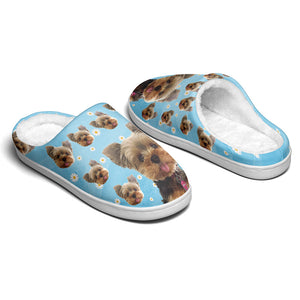 Custom Photo Naughty Or Nice List - Dog & Cat Personalized Custom Fluffy Slippers - Gift For Pet Owners, Pet Lovers