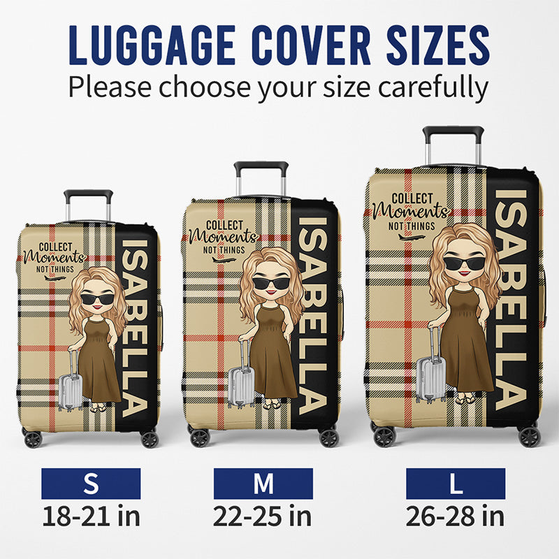 Où que vous alliez, cela devient une partie de vous d'une manière ou d'une autre - Housse de bagage personnalisée de voyage - Cadeau de vacances, cadeau pour les amateurs de voyages d'aventure