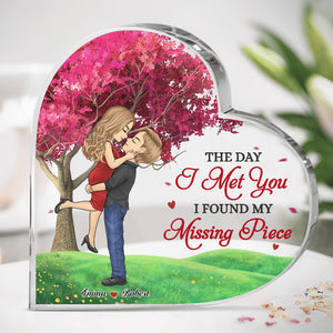 Je t'aime pour toujours et à jamais - Plaque acrylique personnalisée en forme de cœur pour couple - Cadeau de Noël pour mari et femme, anniversaire