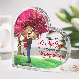 Je t'aime pour toujours et à jamais - Plaque acrylique personnalisée en forme de cœur pour couple - Cadeau de Noël pour mari et femme, anniversaire