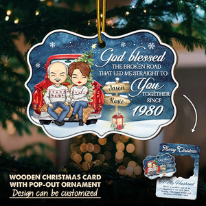 Joyeux Noël, voici une autre année de nous - Carte en bois personnalisée pour couple avec ornement pop-up - Cadeau de Noël pour mari et femme, anniversaire