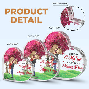 Je t'aime pour toujours et à jamais - Plaque acrylique personnalisée en forme de cœur pour couple - Cadeau de Noël pour mari et femme, anniversaire