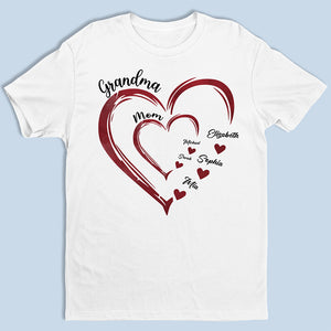 Les Amoureux de Maman - T-shirt, sweat à capuche et sweat-shirt unisexe personnalisé pour la famille - Cadeau pour grand-mère