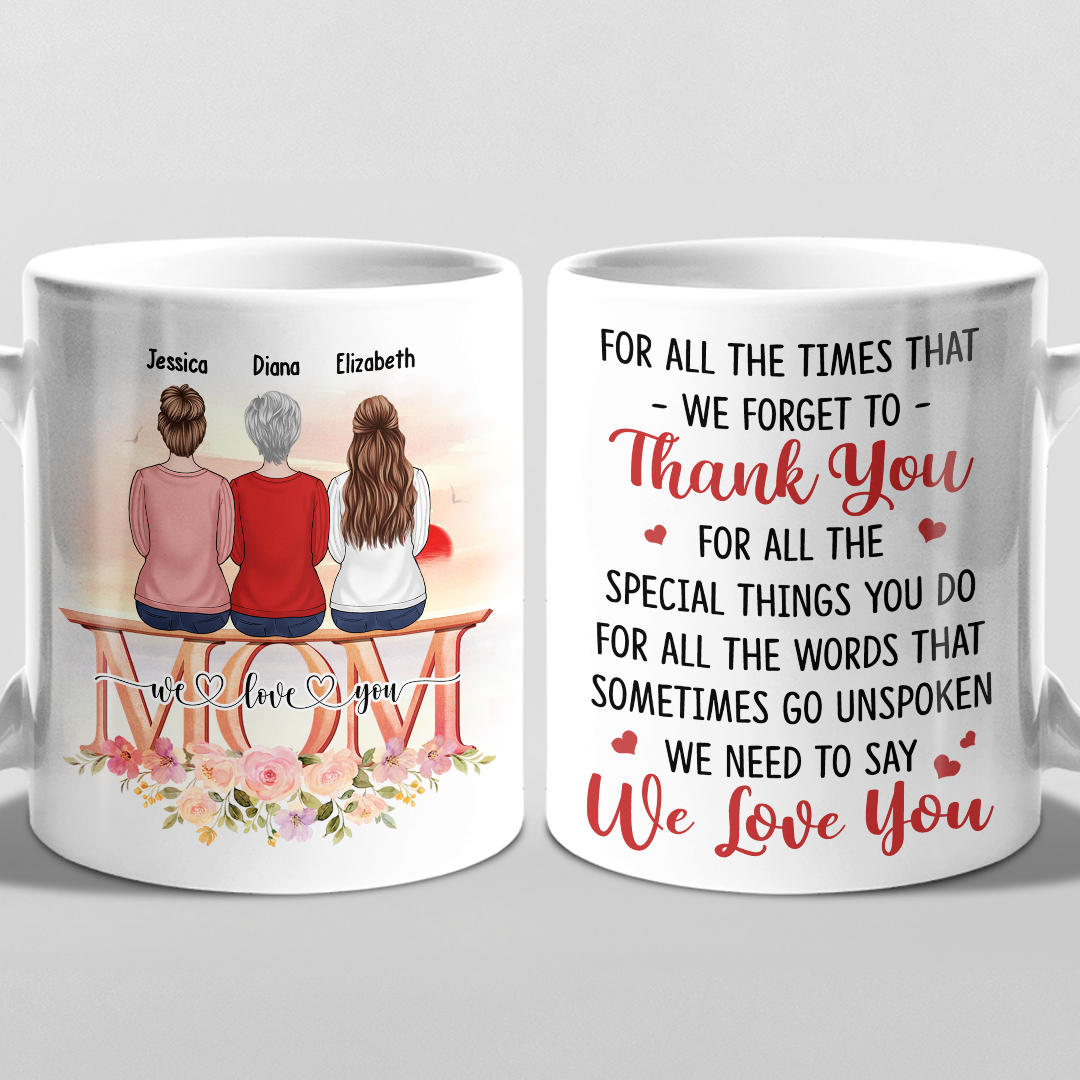 Pour toutes les choses spéciales que vous faites - Tasse personnalisée familiale - Cadeau pour maman, grand-mère