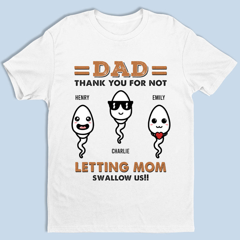 Merci de nous avoir sauvés - T-shirt unisexe personnalisé pour la famille, sweat à capuche, sweat-shirt - Cadeau de fête des pères, d'anniversaire pour papa