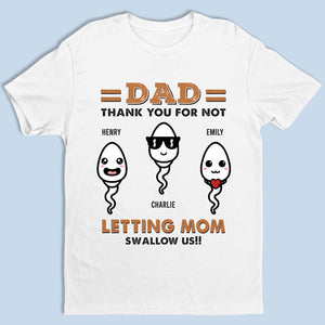 Merci de nous avoir sauvés - T-shirt unisexe personnalisé pour la famille, sweat à capuche, sweat-shirt - Cadeau de fête des pères, d'anniversaire pour papa