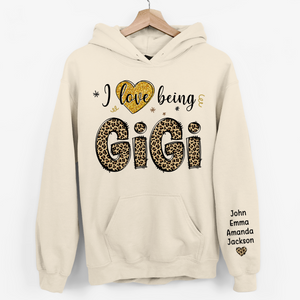 Le bonheur c'est d'être grand-mère - Sweat-shirt unisexe personnalisé avec motif sur la manche - Cadeau de Noël pour maman et grand-mère