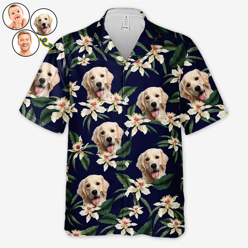 Custom Photo Welcome To The Dog Days Of Summer - Dog & Cat Personalized Custom Unisex Tropical Hawaiian Aloha Shirt - Summer Vacation Gift, Gift For Pet Owners, Pet Lovers