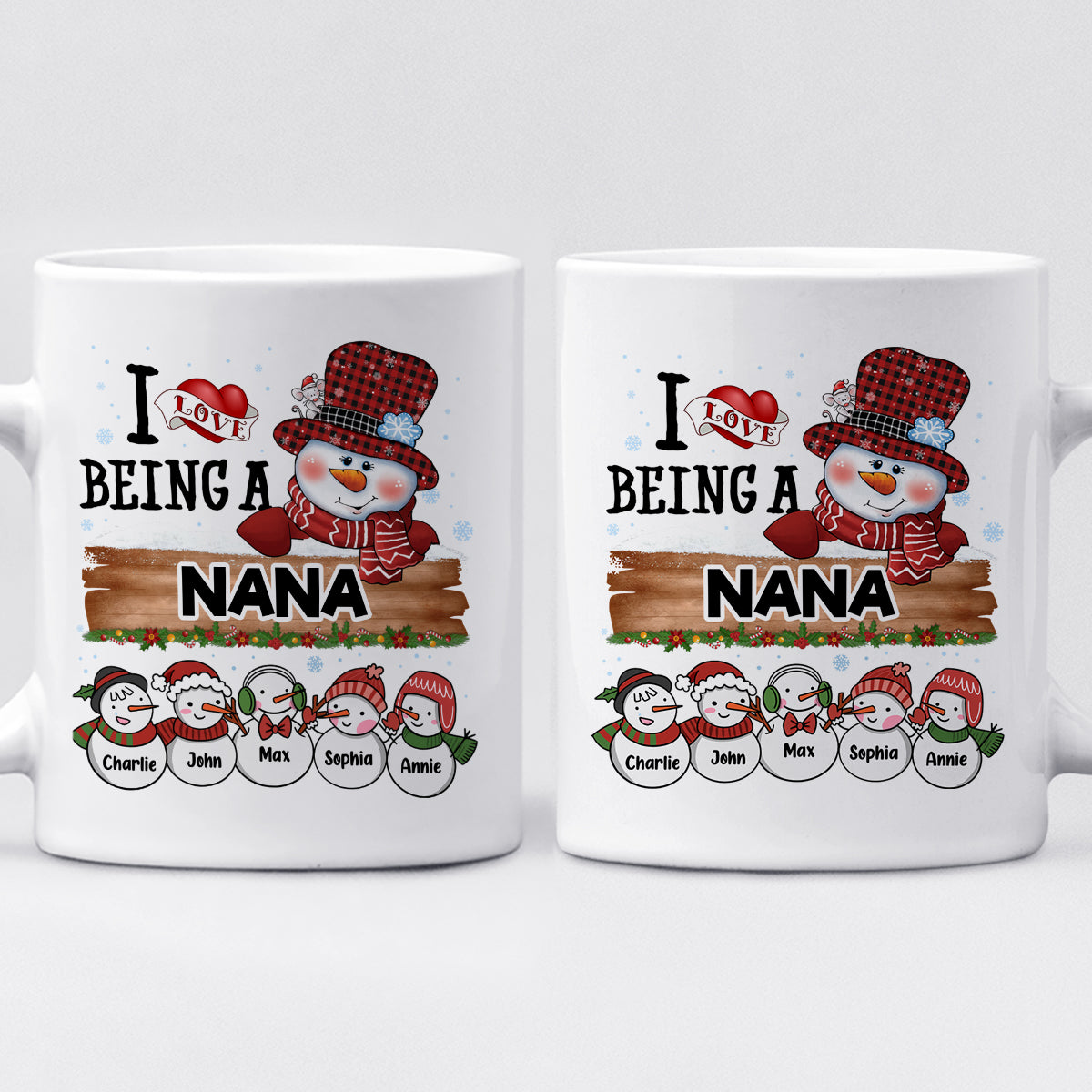 Blessed To Be Called Grandma - Family Personalized Custom Mug - Christmas Gift For Grandma