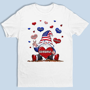 Meilleure grand-mère du monde - T-shirt patriotique unisexe personnalisé pour la famille, sweat à capuche, sweat-shirt - Jour de l'Indépendance, 4 juillet, cadeau d'anniversaire pour grand-mère