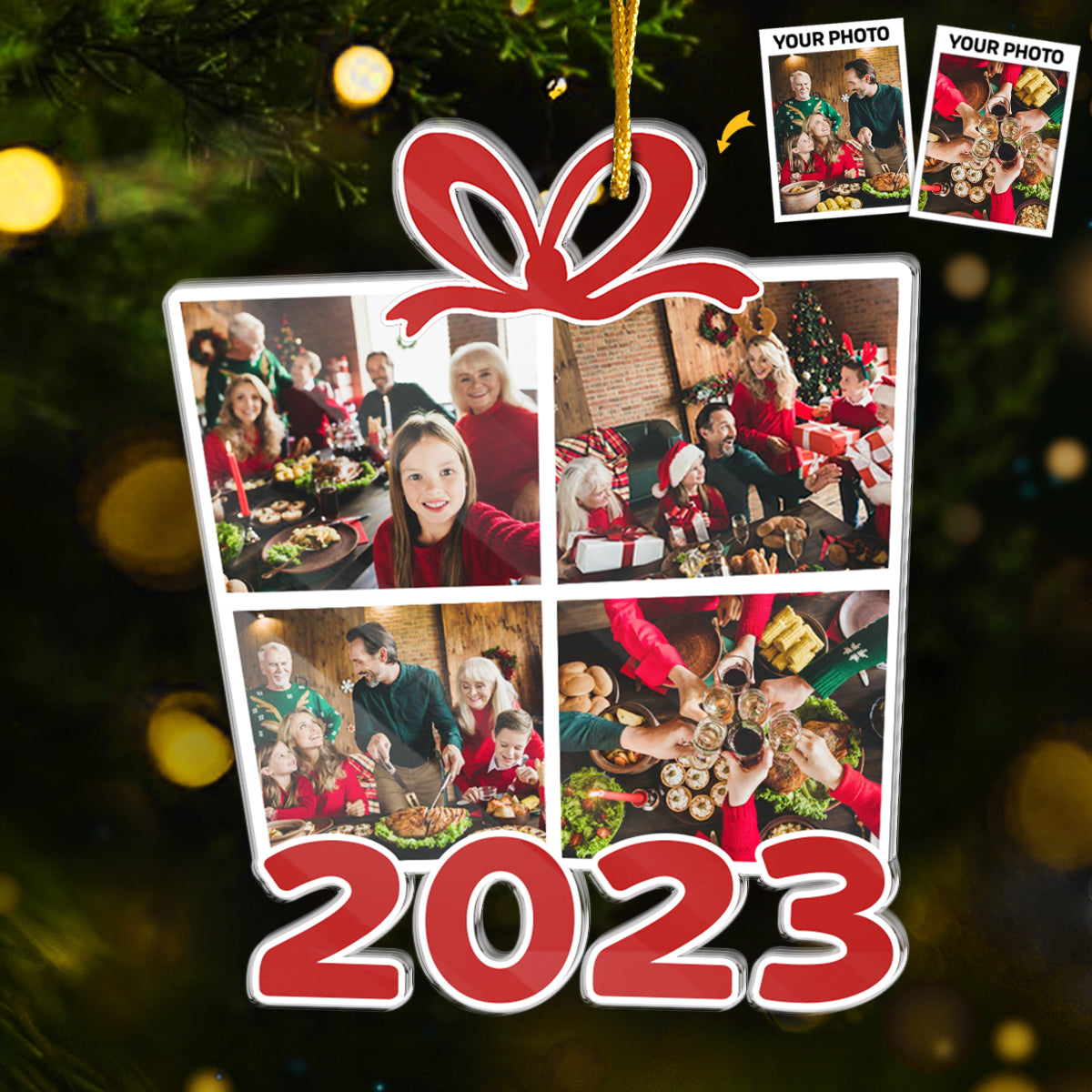 Photo personnalisée : le plus beau cadeau pour la famille ! Décoration personnalisée pour la famille ! Acrylique en forme personnalisée ! Cadeau de Noël pour les membres de la famille.
