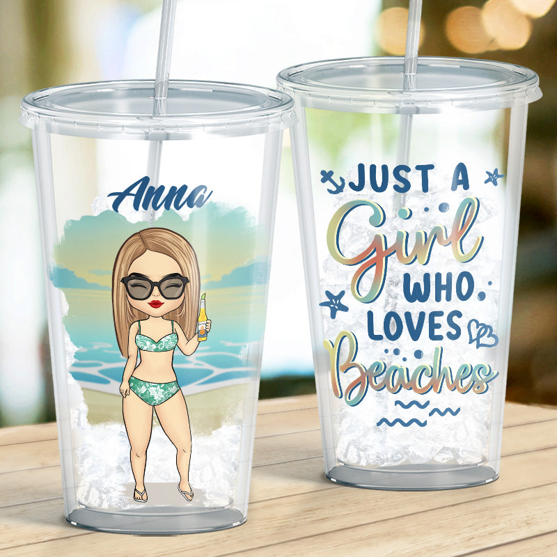 La vie est courte, partez en voyage ! Gobelet en acrylique transparent personnalisé pour voyage ! Cadeau pour les amoureux du voyage