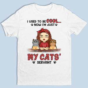 Je suis juste le serviteur de mon chat - T-shirt unisexe personnalisé, sweat à capuche, sweat-shirt - Cadeau pour les propriétaires d'animaux de compagnie, les amoureux des animaux