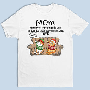 Nous espérons que vous apprécierez nos griffures - T-shirt unisexe personnalisé pour chat, sweat à capuche, sweat-shirt - Cadeau de Noël pour les propriétaires d'animaux de compagnie, les amoureux des animaux